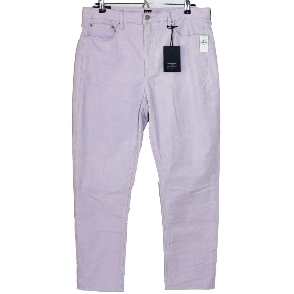 GAP High Rise Cigarette Cords Secret Smoothing Purple 32 NWT